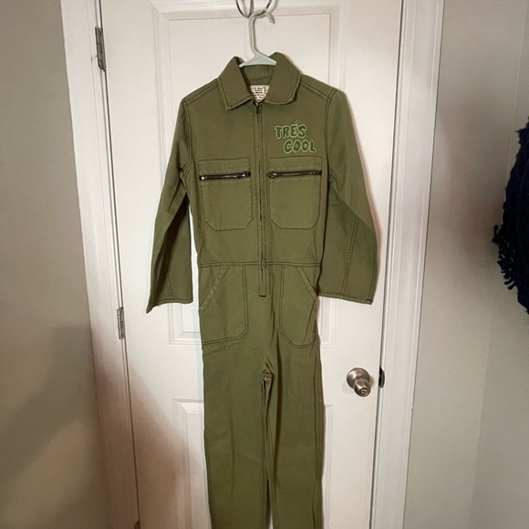 🆕NWT Free People x Sandrine Rose Très Cool Army Green Jumpsuit Size S - Picture 5 of 12